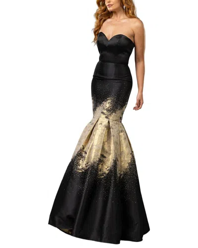 Terani Couture 251p0177 Mermaid Formal Long Prom Dress In Black
