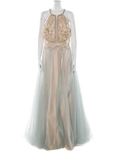 Pre-owned Terani Couture Halterneck Long Dress W/ Tags In Pink