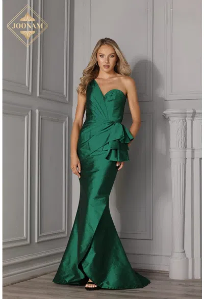 Terani Couture J2859 Fitted Long Formal Mermaid Prom Dress In Green