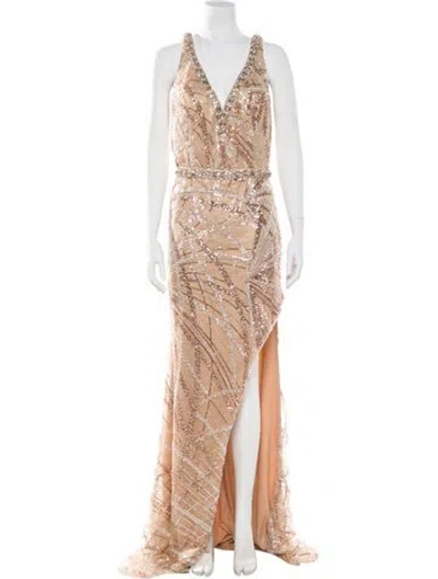 Pre-owned Terani Couture Lace Long Dress