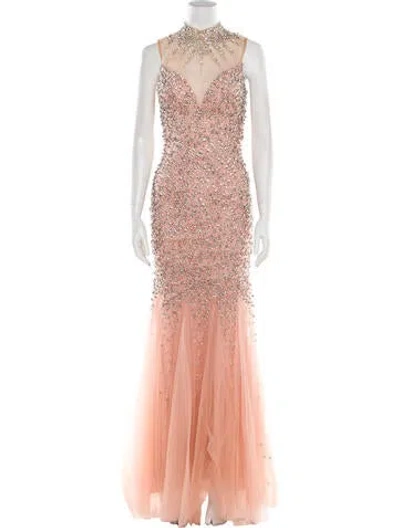 Pre-owned Terani Couture Mock Neck Long Dress W/ Tags