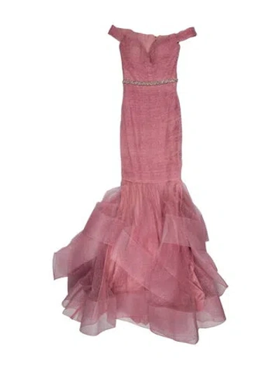 Pre-owned Terani Couture Off-the-shoulder Long Dress W/ Tags In Pink