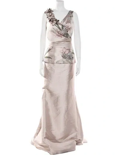 Pre-owned Terani Couture One-shoulder Long Dress W/ Tags In Pink