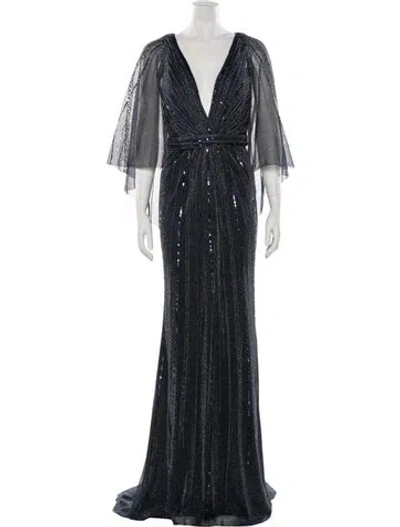 Pre-owned Terani Couture Patterned Long Dress