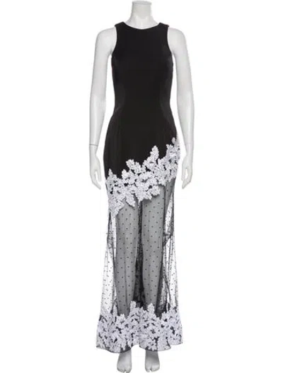 Pre-owned Terani Couture Printed Long Dress In Multi