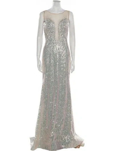 Pre-owned Terani Couture Scoop Neck Long Dress