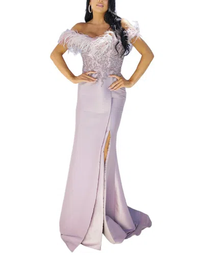 Terani Couture Solid Maxi Dress In Purple