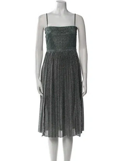 Pre-owned Terani Couture Square Neckline Knee-length Dress