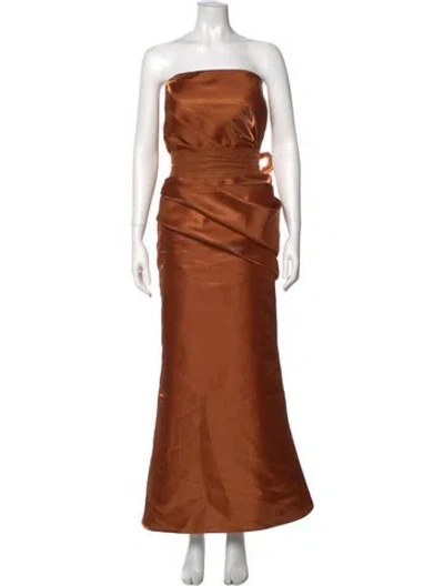 Pre-owned Terani Couture Strapless Long Dress In Multi