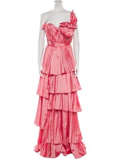 Pre-owned Terani Couture Strapless Long Dress In Pink