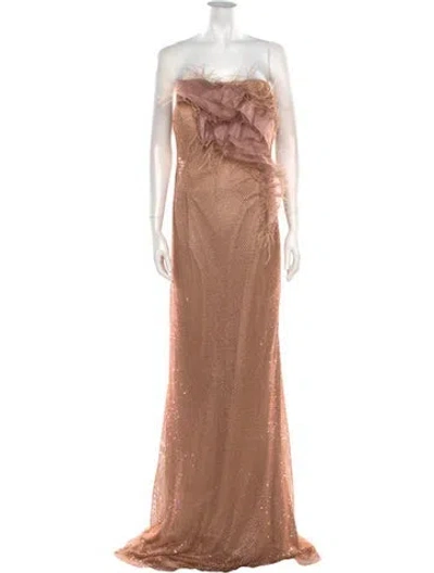 Pre-owned Terani Couture Strapless Long Dress W/ Tags