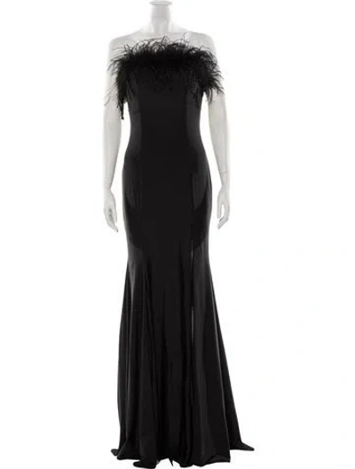 Pre-owned Terani Couture Strapless Long Dress W/ Tags In Black