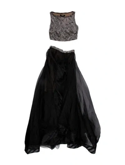 Pre-owned Terani Couture Strapless Long Dress W/ Tags In Black