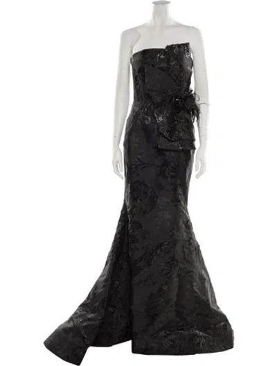 Pre-owned Terani Couture Strapless Long Dress W/ Tags In Multi