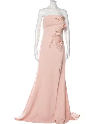 Pre-owned Terani Couture Strapless Long Dress W/ Tags In Pink