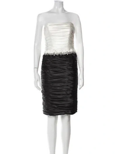 Pre-owned Terani Couture Strapless Mini Dress In Black