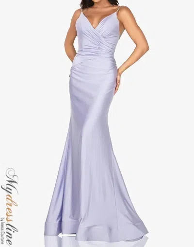 Terani Couture Train Trails Mermaid Dress In Lavendar In Purple