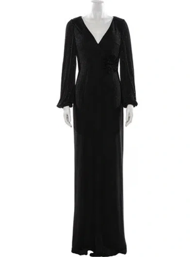 Pre-owned Terani Couture V-neck Long Dress In Multi