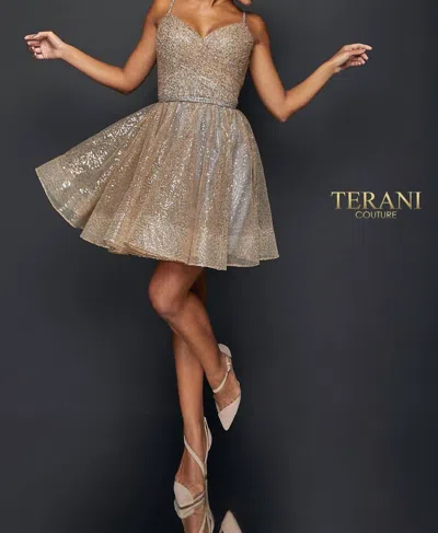 Terani Couture Women's Home Coming Dress In Gold/silver