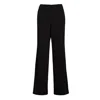 Terese Sydonna Women's Black High Waisted Stretch Crepe Flared Leg Pant In Black