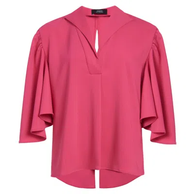 Terese Sydonna Women's Pink / Purple Hot Pink Butterfly Sleeve Top In Pink/purple