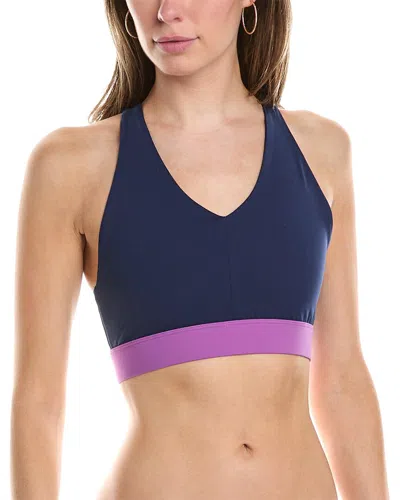 TEREZ ACTION COLORBLOCK V-NECK RACERBACK BRA