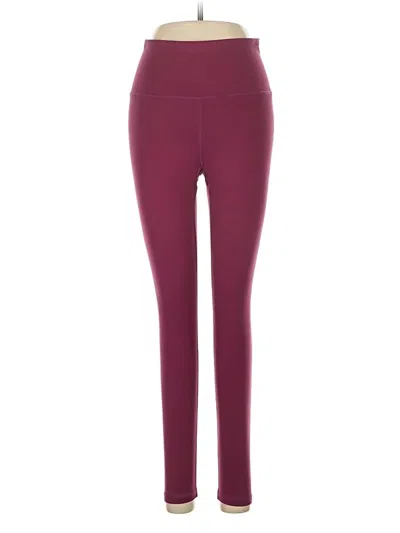 Pre-owned Terez Active Pants In Burgundy