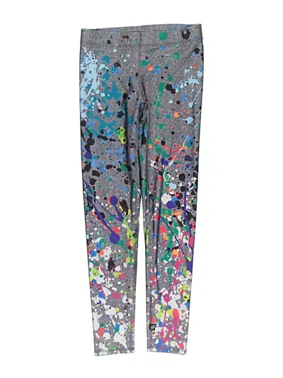 Pre-owned Terez Kids' Active Pants In Silver