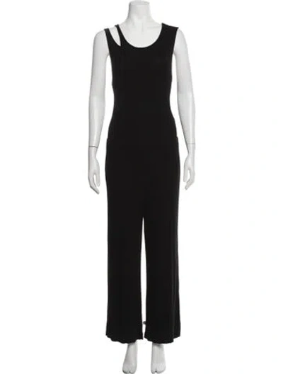 Pre-owned Terez Asymmetrical Jumpsuit In Black