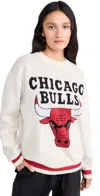 Terez Bulls Knit Crew Neck Sweater Sugar Swizzle In Sugar Swizzle