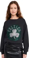 Terez Celtics Crew Sweatshirt Black In Black