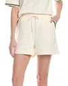 Terez Cotton Short With Rib In Sugar Swizzle In Beige