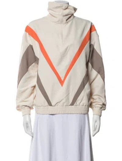 Pre-owned Terez Colorblock Pattern Jacket In Neutrals