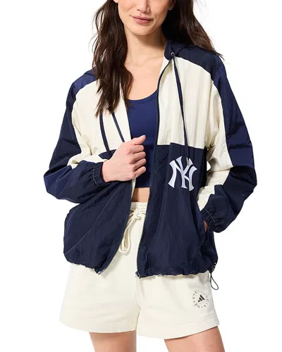 Terez Colorblock Stadium Jacket In Blue
