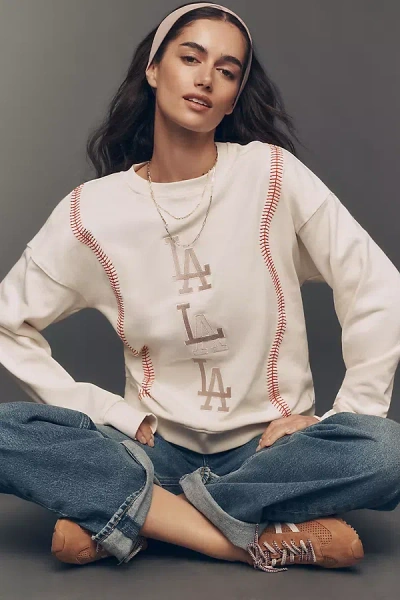 Terez Cotton Mlb Multi-logo Crew-neck Sweatshirt In Pink