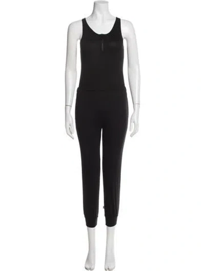 Pre-owned Terez Crew Neck Jumpsuit In Black