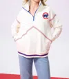 Terez Chicago Cubs Sugar Swizzle Baseball Stitch Sweatshirt In Blue
