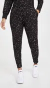 Terez Foil Printed Jogger In Black/silver Stars In Black
