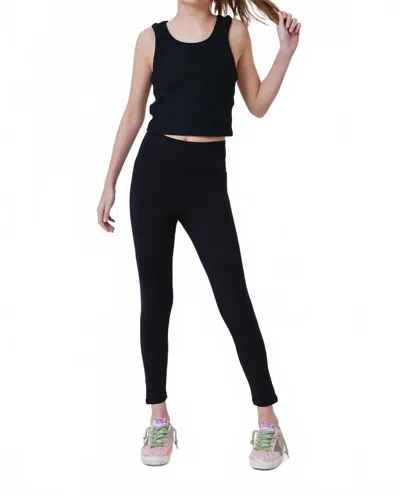 Terez Kids' Girl's Tlc Crop Top In Jet Black
