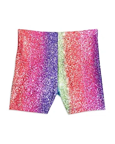 Terez Girls' Rainbow Glitter Shorts - Little Kid, Big Kid In Multi