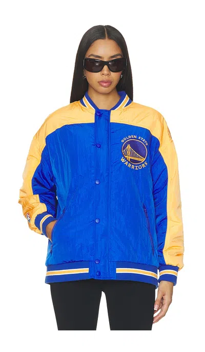 Terez Golden State Warriors Bomber Jacket In Blue