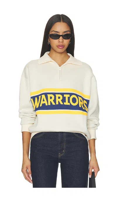Terez Golden State Warriors Team Stripe Quarter Zip Sweater In Multi