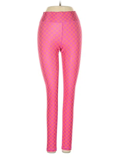 Pre-owned Terez Leggings In Pink