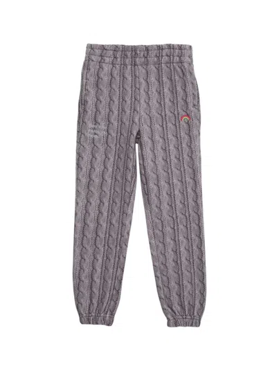 Terez Kids' Little Girl's & Girl's Cable Knit Joggers In Silver
