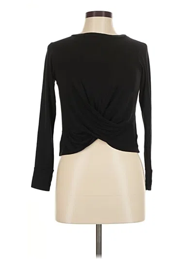 Pre-owned Terez Long Sleeve Top Black Keyhole Neckline Tops