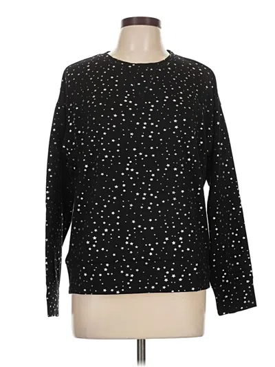 Pre-owned Terez Long Sleeve Top Black Stars Pattern Crew Neck Tops