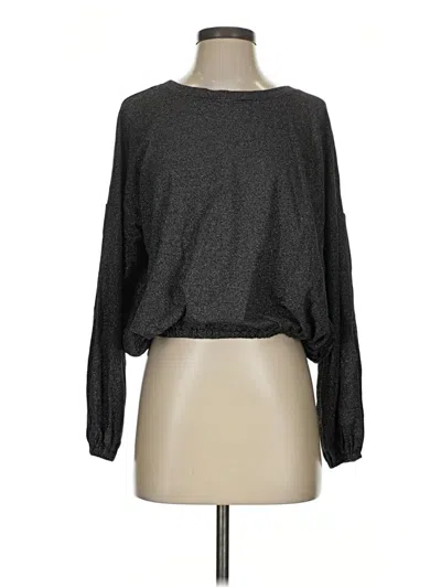 Pre-owned Terez Long Sleeve Top Gray Boatneck Tops