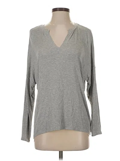 Pre-owned Terez Long Sleeve Top Gray V Neck Tops
