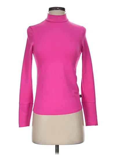 Pre-owned Terez Long Sleeve Turtleneck In Pink