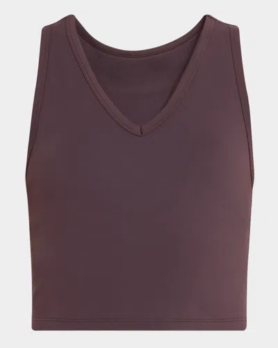 Terez Mocha Tlc Racerback Crop Top In Brown